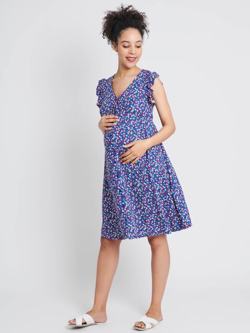 JoJo Maman Bébé Multi Ditsy Print Maternity Summer Dress