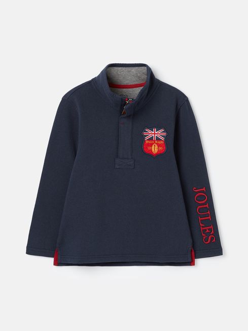 Joules Dale Navy Blue Quarter Zip Sweatshirt