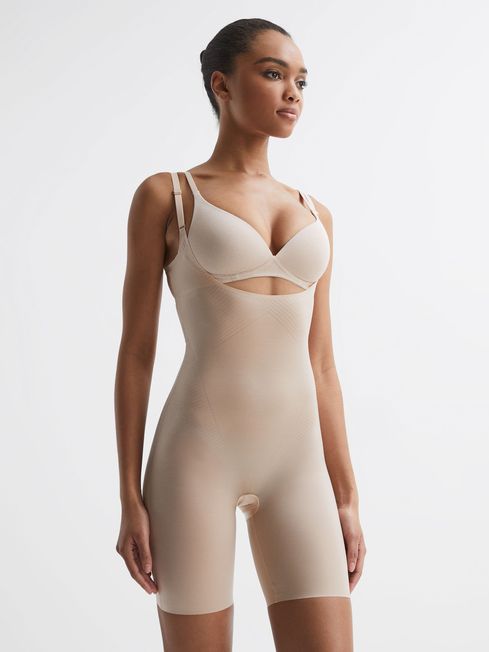 The Thinstincts 2.0 Open-Bust Mid-Thigh Bodysuit By Spanx In