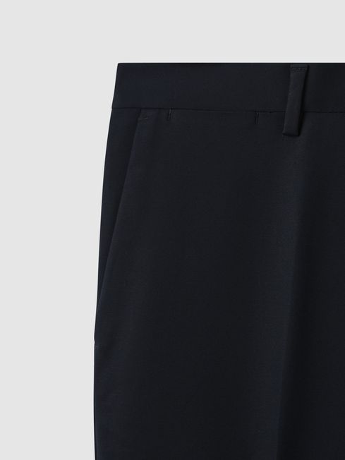 Reiss Navy Eastbury Slim Fit Cotton Blend Chinos