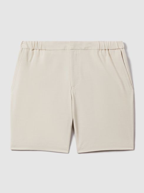Slim Fit Drawstring Chino Shorts in Stone REISS Ireland