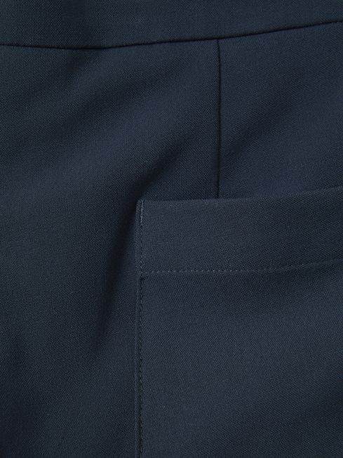 Reiss Airforce Blue Deck Slim Fit Drawstring Chino Shorts