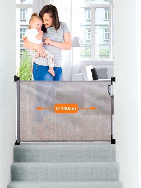 Dreambaby Grey Dreambaby Retractable Gate (Fits Gaps up to 140cm)