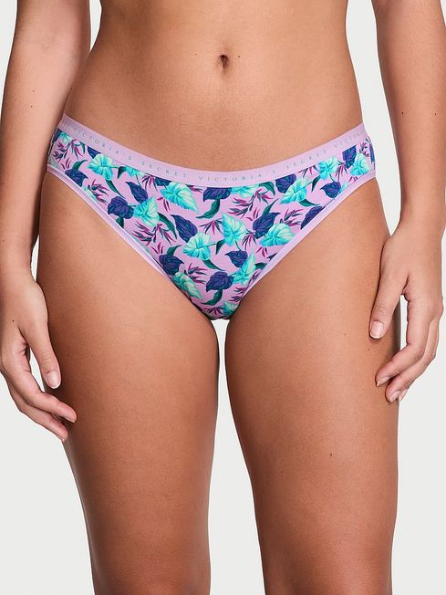 Victoria's Secret Purple Jungle Leaves Bikini Knickers