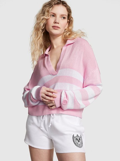 Victoria's Secret PINK Spring Orchid Pink V-Neck Jumper