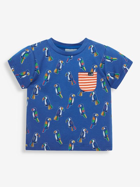 JoJo Maman Bébé Cobalt Kids Toucan Print T-Shirt