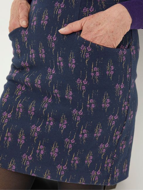 Blue Jennie Ink Ditsy Jersey Skirt FatFace USA