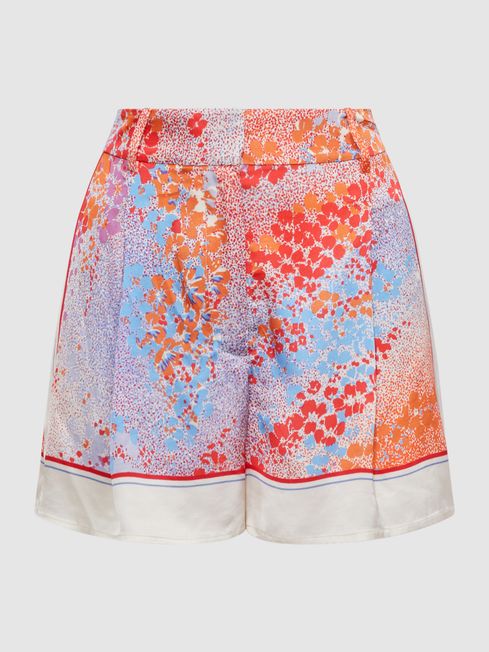 Reiss Polly Printed Mid Rise Shorts | REISS USA