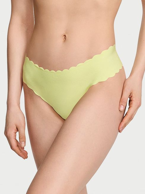 Victoria's Secret Citron Glow Yellow Scallop Thong Knickers