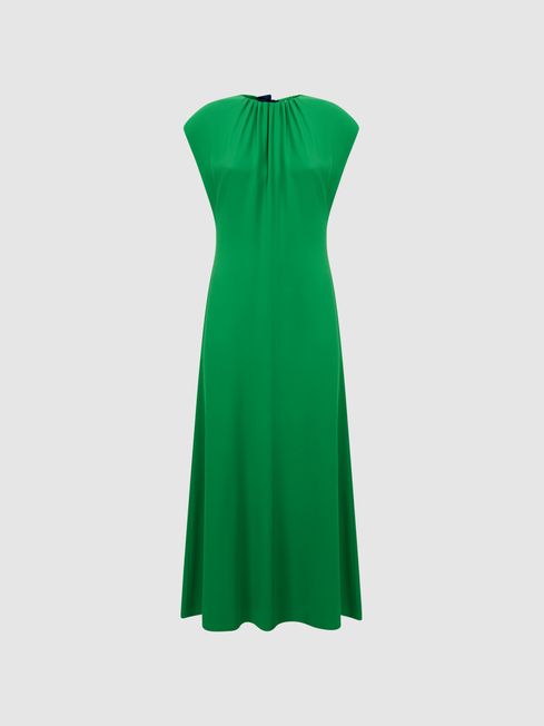Tie neck hotsell midi dress