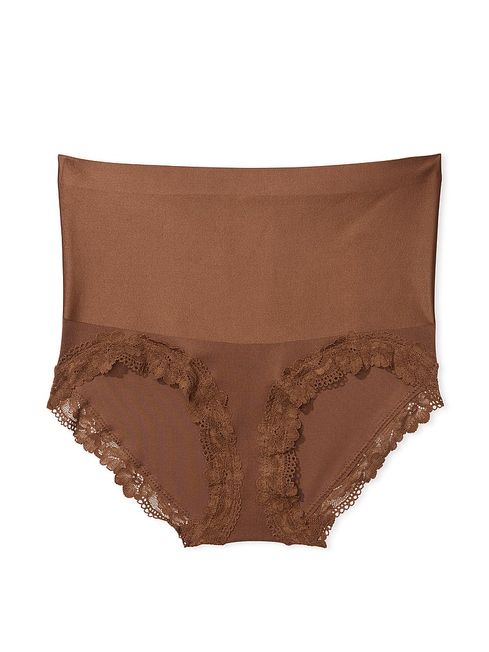 Victoria's Secret Mousse Nude Lace Trim Brief Shaping Knickers