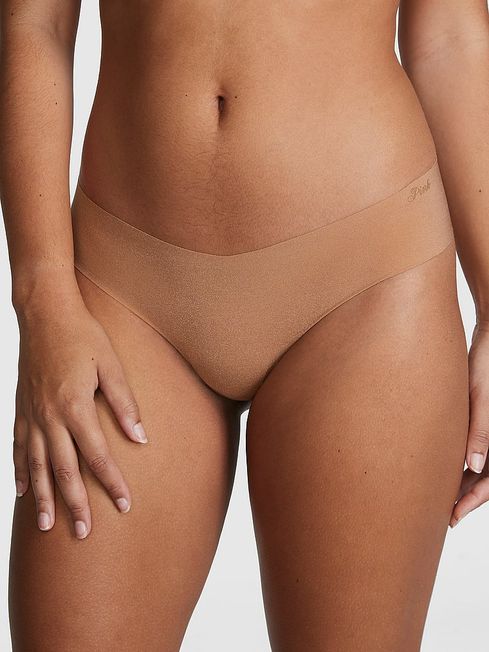 Victoria's Secret PINK Toffee Nude Thong No Show Knickers