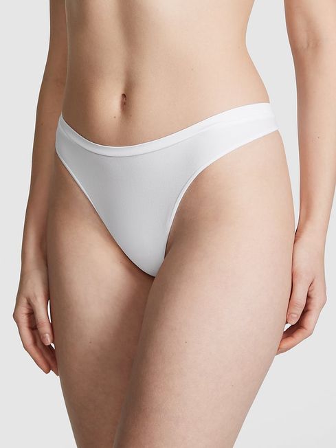 Victoria's Secret PINK Optic White Thong Seamless Knickers