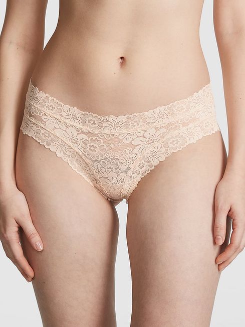 Victoria's Secret PINK Marzipan Nude Cheeky Lace Knickers