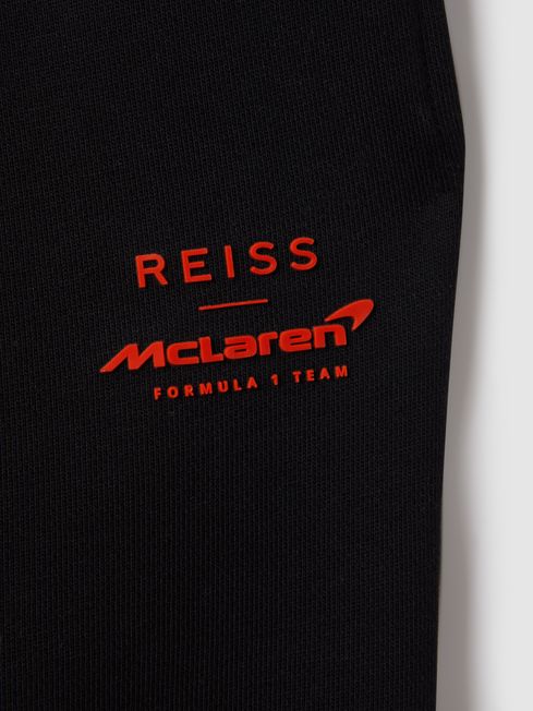 Senior McLaren F1 Cotton Drawstring Joggers in Black