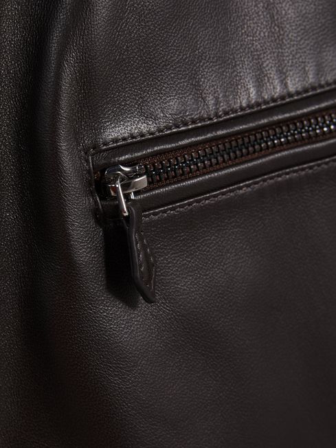 Leather Zip-Through Jacket
