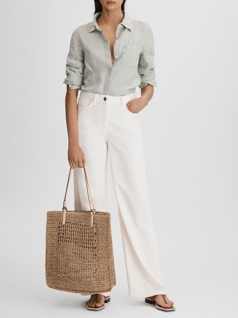 Reiss Maria Woven Tote Bag REISS Rest of Europe
