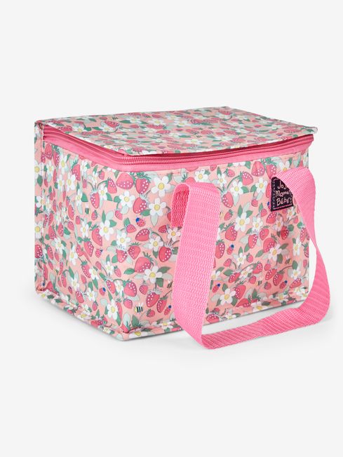 JoJo Maman Bébé Pink Strawberry Insulated Food and Bottle Bag