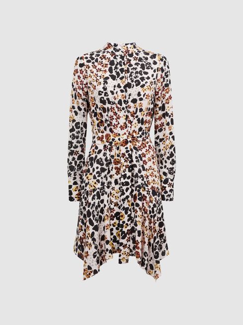 Leopard print asymmetrical dress outlet