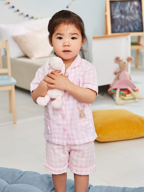 JoJo Maman B b Pink Woven Pyjamas
