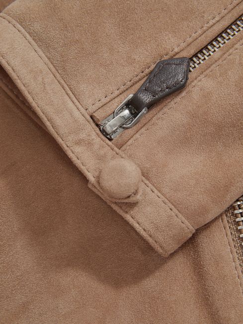 Atelier Metis Suede Zip-Through Jacket