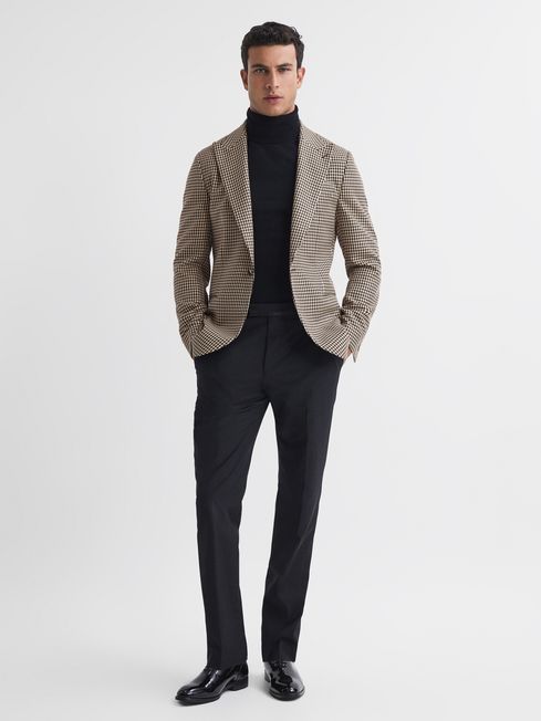 Reiss Gown Slim Fit Single Breasted Dogtooth Blazer | REISS USA
