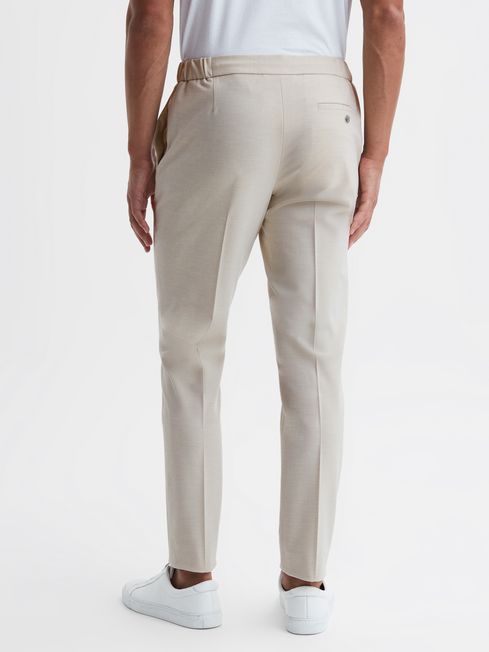 Reiss Ecru Found Relaxed Drawstring Trousers