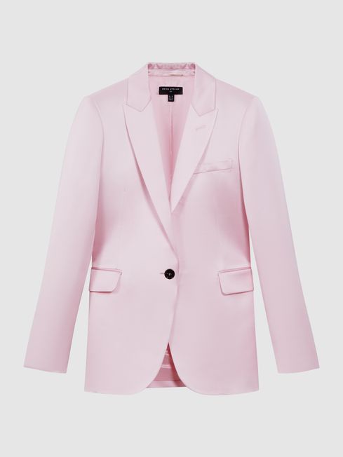 Satin pink blazer new arrivals