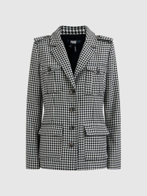 Paige Dogtooth Single Breasted Jacket REISS USA