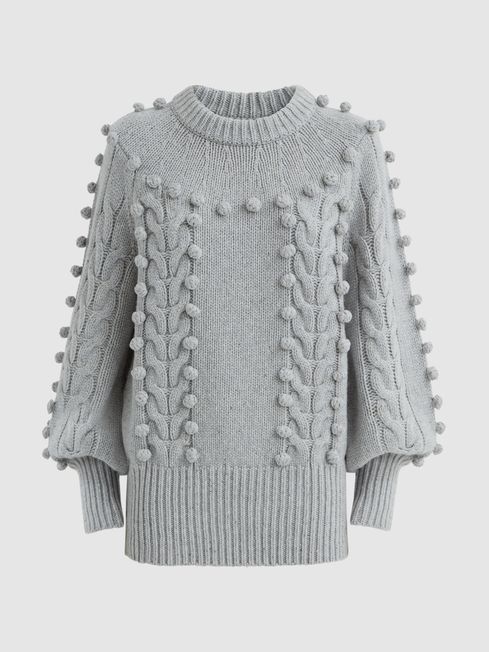 Pom pom top jumper womens