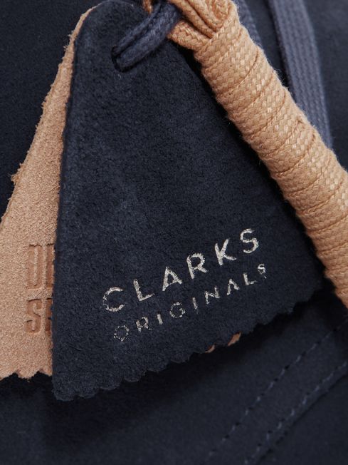 Clarks Originals Suede Desert Boots in Navy