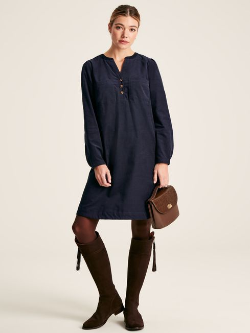 Joules Hattie Navy Corduroy Dress