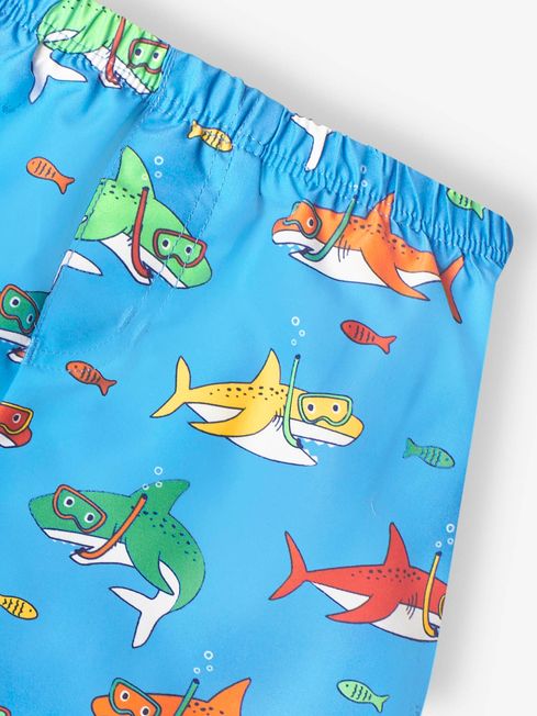 JoJo Maman B b Blue Swim Shorts with Integral Nappy