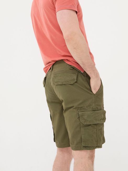 Khaki green cargo shorts best sale