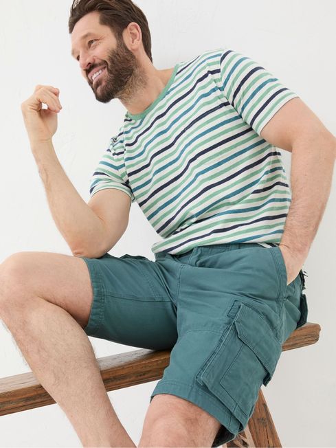 Breakyard Green Cargo Shorts FatFace