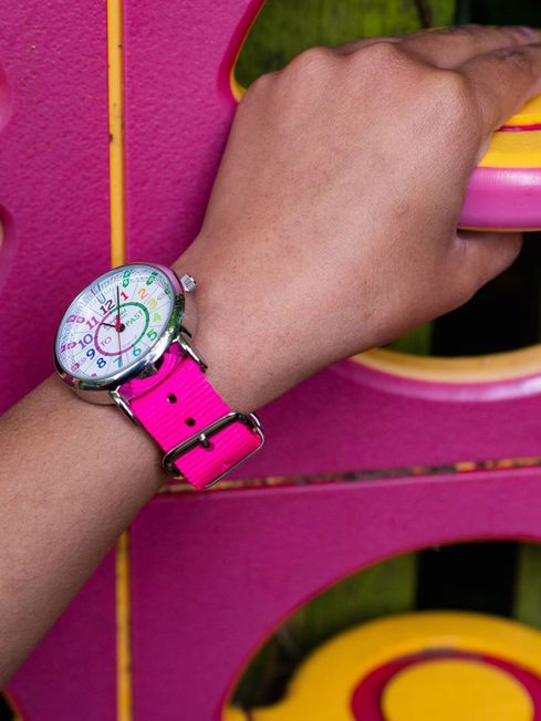 Pink EasyRead Time Teacher Children s Wrist Watch