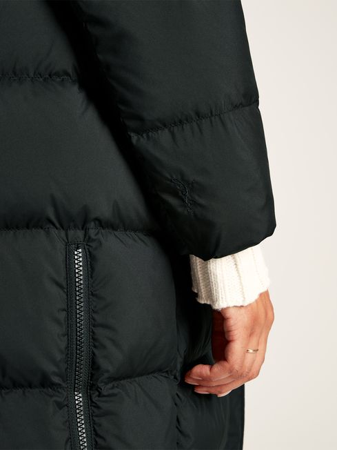Joules black puffer coat top