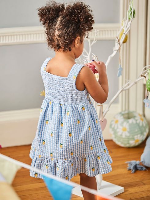 Gingham outlet frill dress