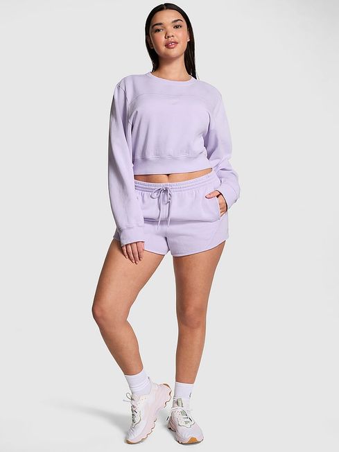 Victoria's Secret PINK Pastel Lilac Purple Fleece Shorts