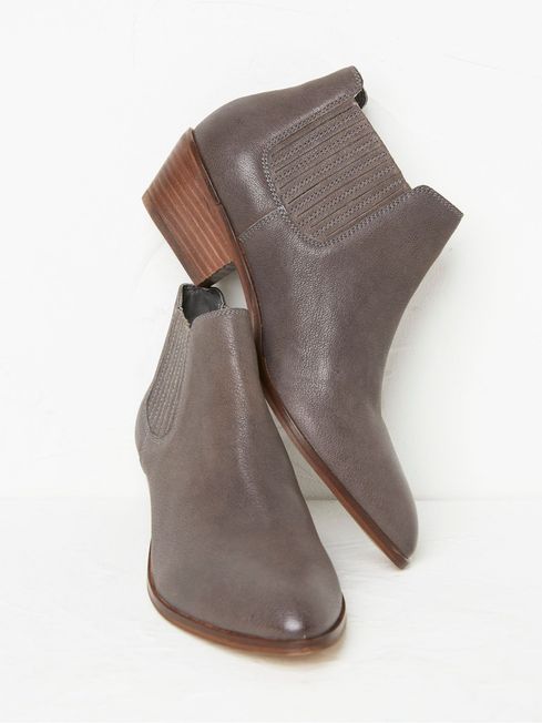Grey Western Ankle Boots FatFace