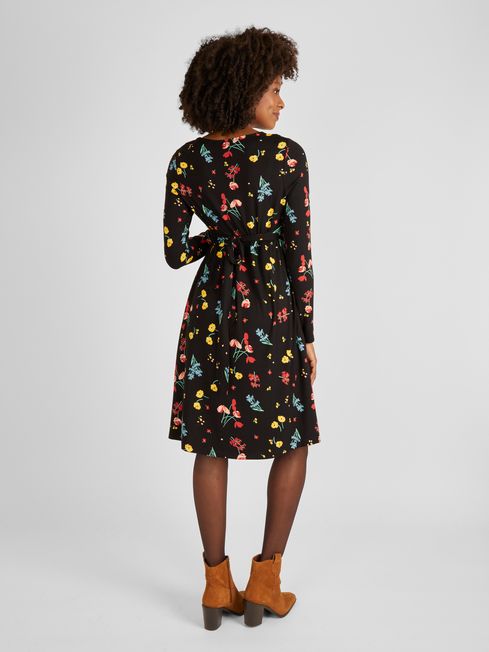 Black Floral Maternity Nursing Dress JoJo Maman Bebe