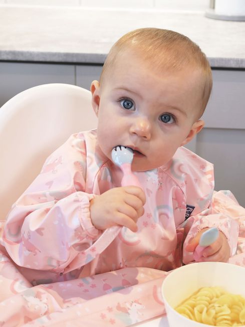 Bibado Pink Bibado Over the Rainbow Coverall Weaning Bib