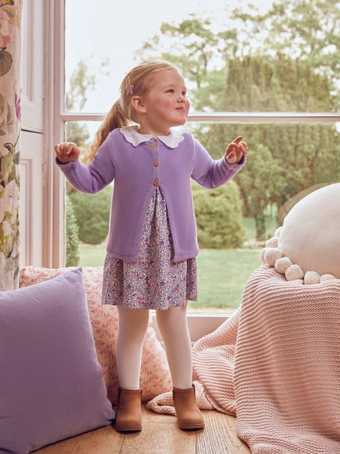 Kids purple cardigan clearance