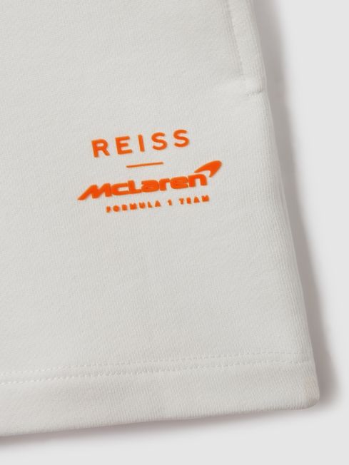 Teen McLaren F1 Cotton Drawstring Shorts in White