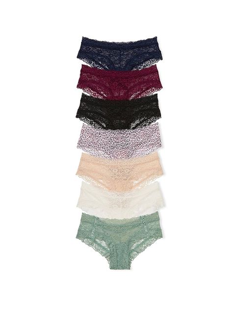 Victoria's Secret Blue/Red/Black/Nude/White/Green Cheeky Knickers Multipack