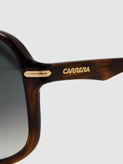 Carrera Eyewear Rectangular Tortoiseshell Sunglasses in Green