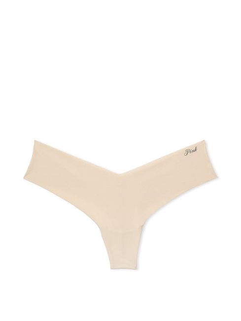 Victoria's Secret PINK Marzipan Nude Thong No Show High Leg Knickers