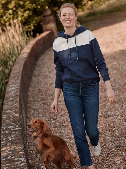 Joules navy hoodie on sale