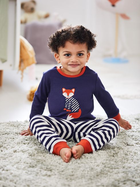 Buy JoJo Maman B b Boys Fox Jersey Pyjamas from the JoJo Maman