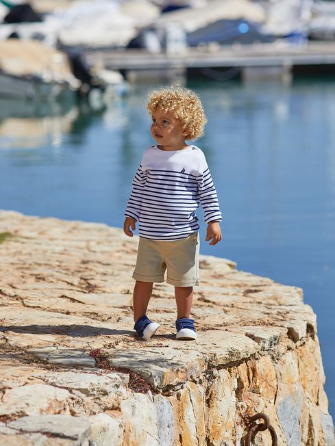 JoJo Maman B b Natural Twill Chino Shorts